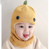 Doitbest Winter knit Baby Knitted Hat scarf one-piece