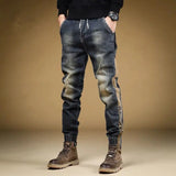 Trousers with Print Stretch Male Cowboy Pants Elastic
