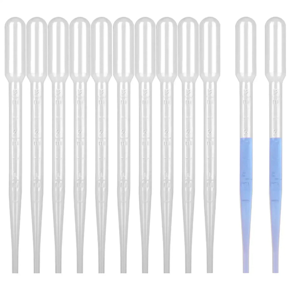 100pcs Plastic Disposable Transfer Pipettes Graduated Pipettors Calibrated