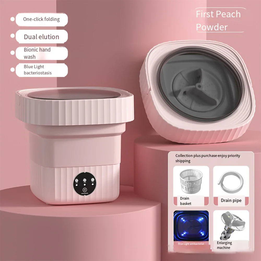 6L Portable Foldable Washing Machine Mini Underwear Sock