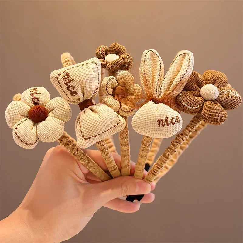 New Children Lovely Coffee Color Cartoon Heart Flower