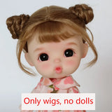 Doll Wig Bangs Ponytail Curly Soft Mohair Wig