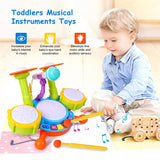 Kids Drum Set Toddlers 1-3 Musical Baby Educational