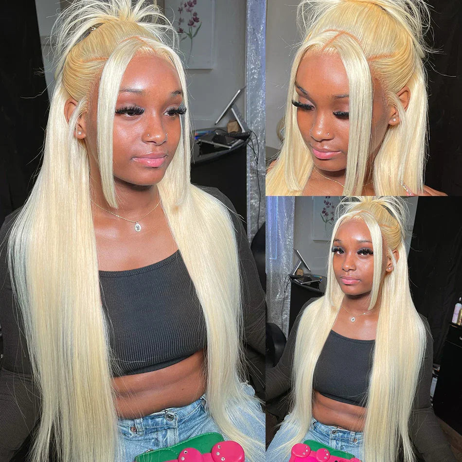 30 32 Inch 13x4 Straight 613 Blonde Lace