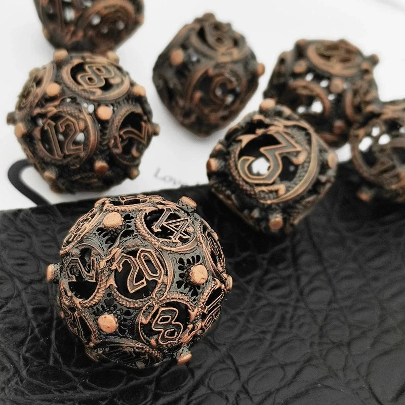 Mini Planet DND Metal Dice Set Three-dimensional Flying