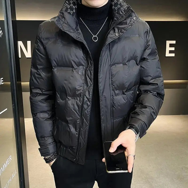 Men Short Lightweight Down Jacket Winter Warm Down