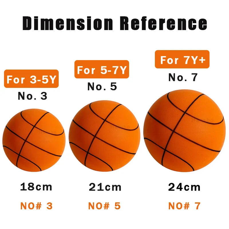 Mute Bouncing Ball 24cm Indoor Silent Basketball Size