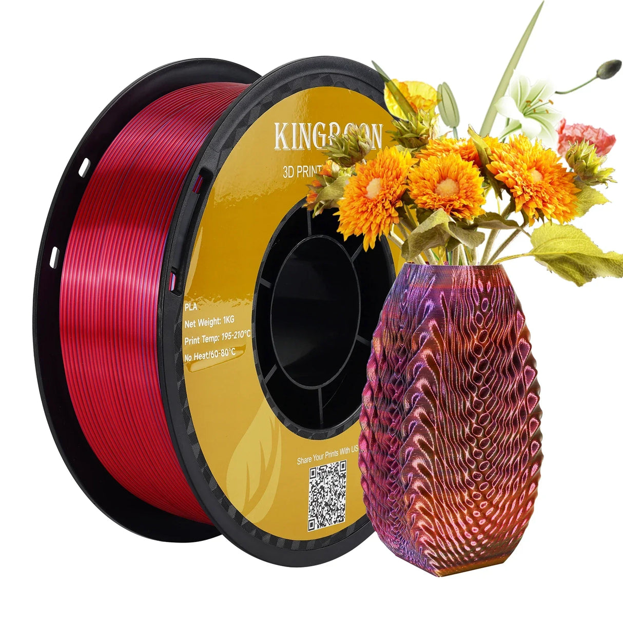 Newest 1KG Tricolor Silk PLA Filament 3D Printer