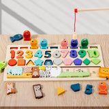 Toddler Montessori Toys Shape & Number Matching,Fishing Game,Animal