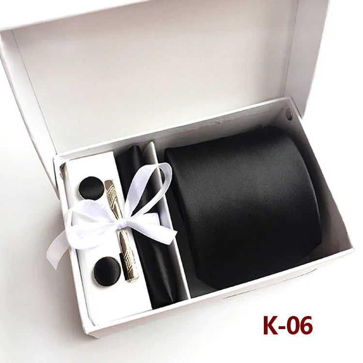6piece Set Classic Printed DotsTies for Men Kerchief
