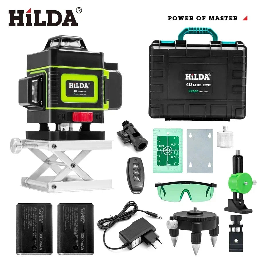 Hilda Laser Level 16 Lines 4D Self-Leveling 360