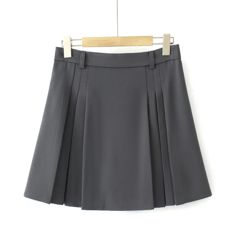 2023 Autumn Clothes Women Pleated Skirt Plus Size