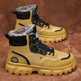 Ankle Boots Men's Winter Biker Motorcycle High Top