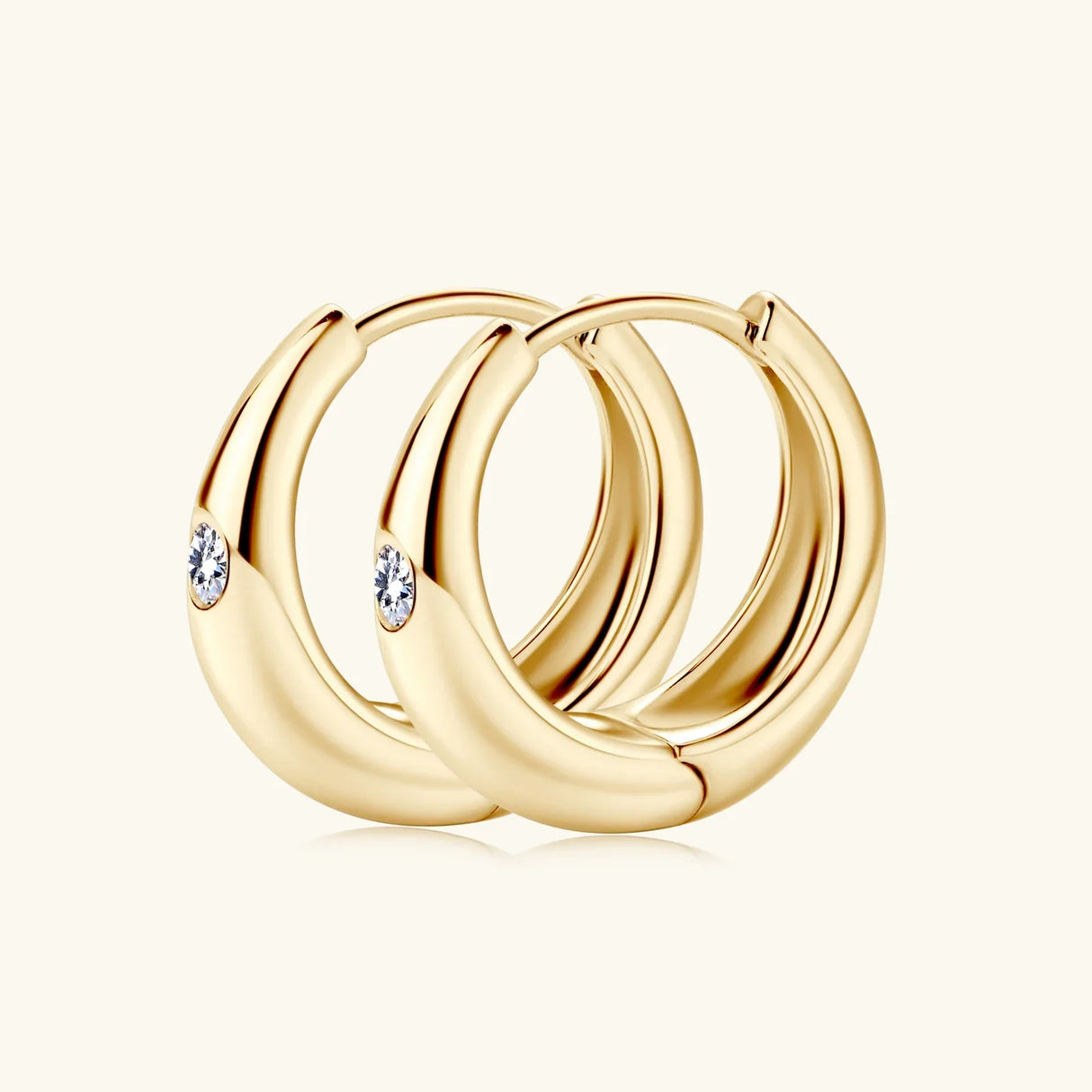Sweetrain 2.5mm Moissanite Hoop Earrings For Women 925