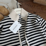 Newborn Baby Girl Boy Striped Jacket Infant Toddler