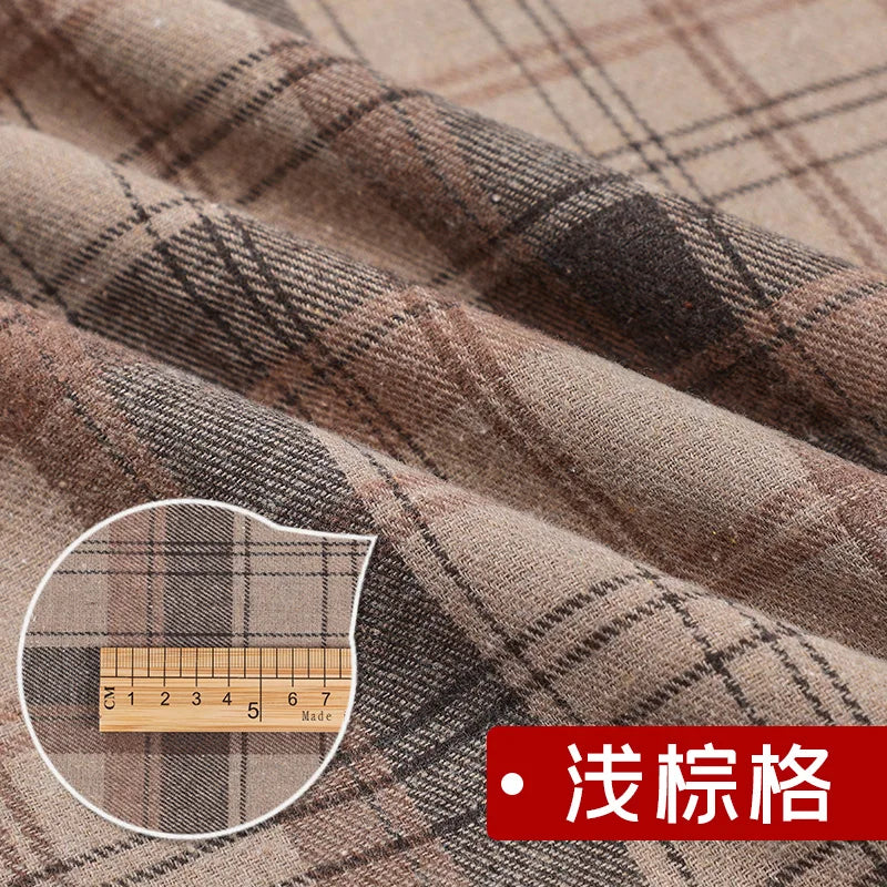 Yarn Dyed Soft Thickening Grinding Wool Plaid Fabric