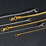 LUXUKISSKIDS 1mm Round Snake Chains Wholesale 10pcsPack Necklaces