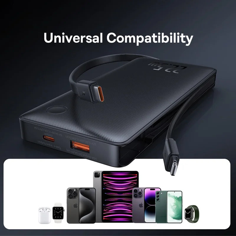 Baseus 22.5W Power Bank 10000mAh with Two Built-in