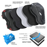 6-Piece Knee Pads Protective Gear Set Sports Knee