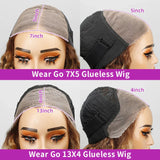 Pre Cut Highlight Wig Curly Human Hair 13x4