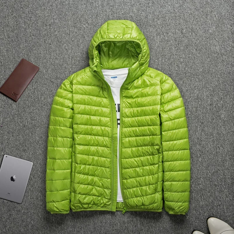 2024 new upscale men's white duck down jacket