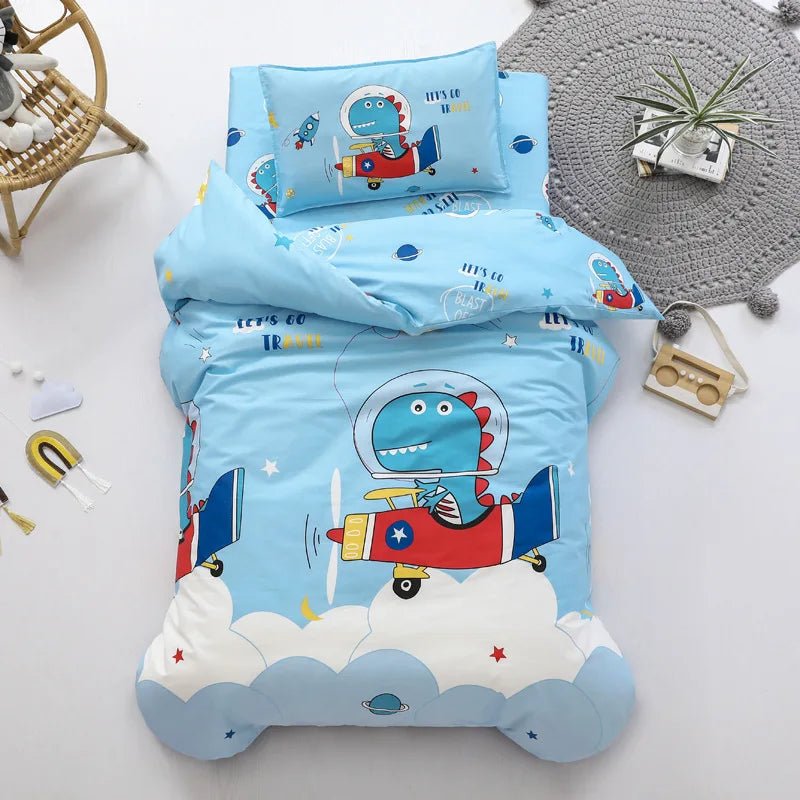 Children's Cotton Three-piece Set Kindergarten Nap Cartoon Bed