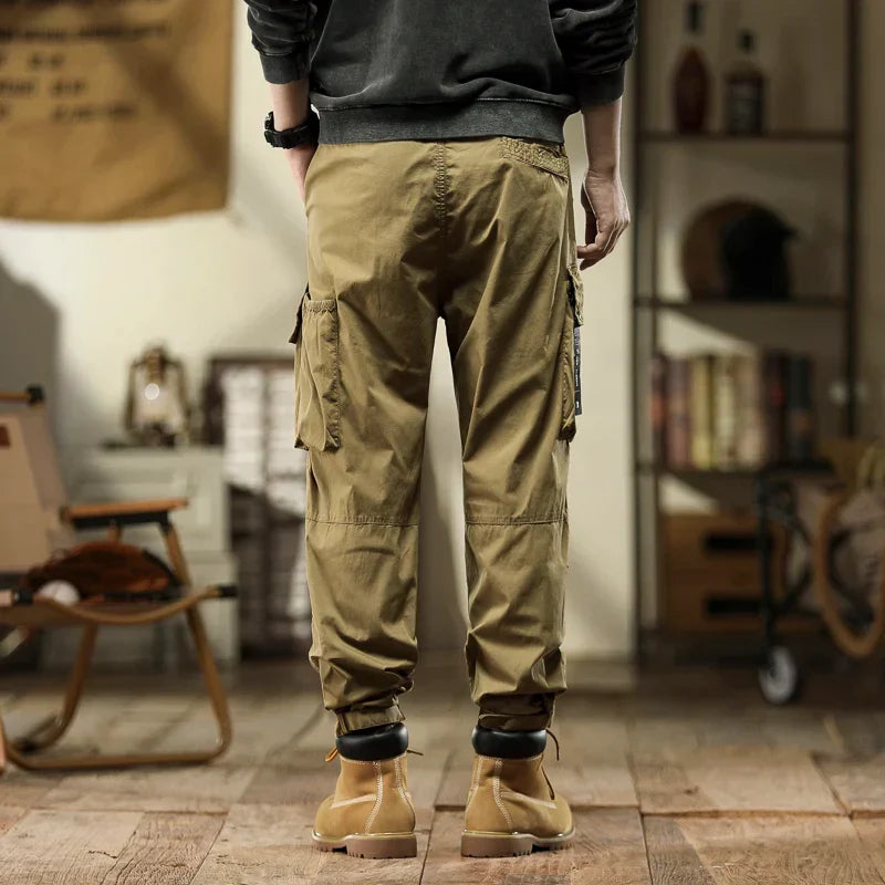 2023 Autumn Winter Cargo Pants Men Retro Loose