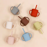 Modabebe Baby Feeding Cups Cute Animal Silicone Straw