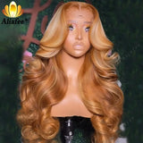 Honey Blonde Body Wave 13X6 Lace Frontal Wig