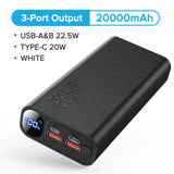 QOOVI Power Bank 20000mAh Portable PD 20W Fast