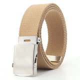 Colorful Canvas Weave Belt Casual Alloy Buckle Waistband