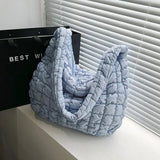 Quilted Padded Crossbody Bag for Women Pleated Bubbles