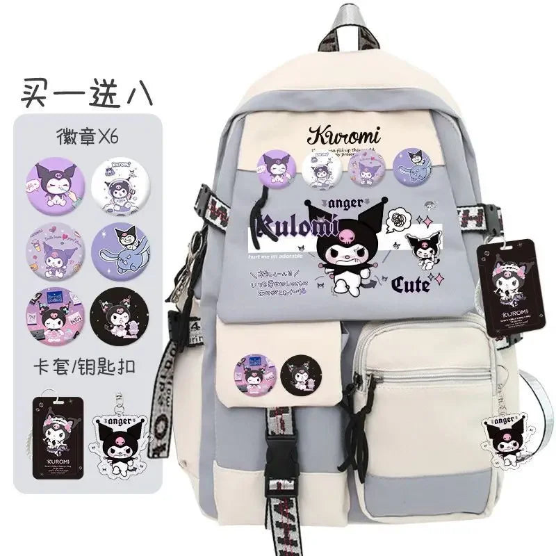 Sanrio Anime Kuromi Backpacks for Children Kawaii Toys