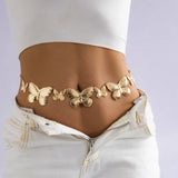 Belly Chain Aesthetic Sexy Fashion Vintage Butterfly Link