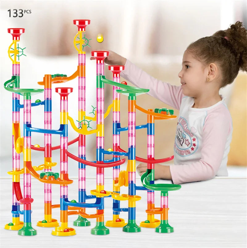 Marble Run Building Block Marbles Slide Toys Children