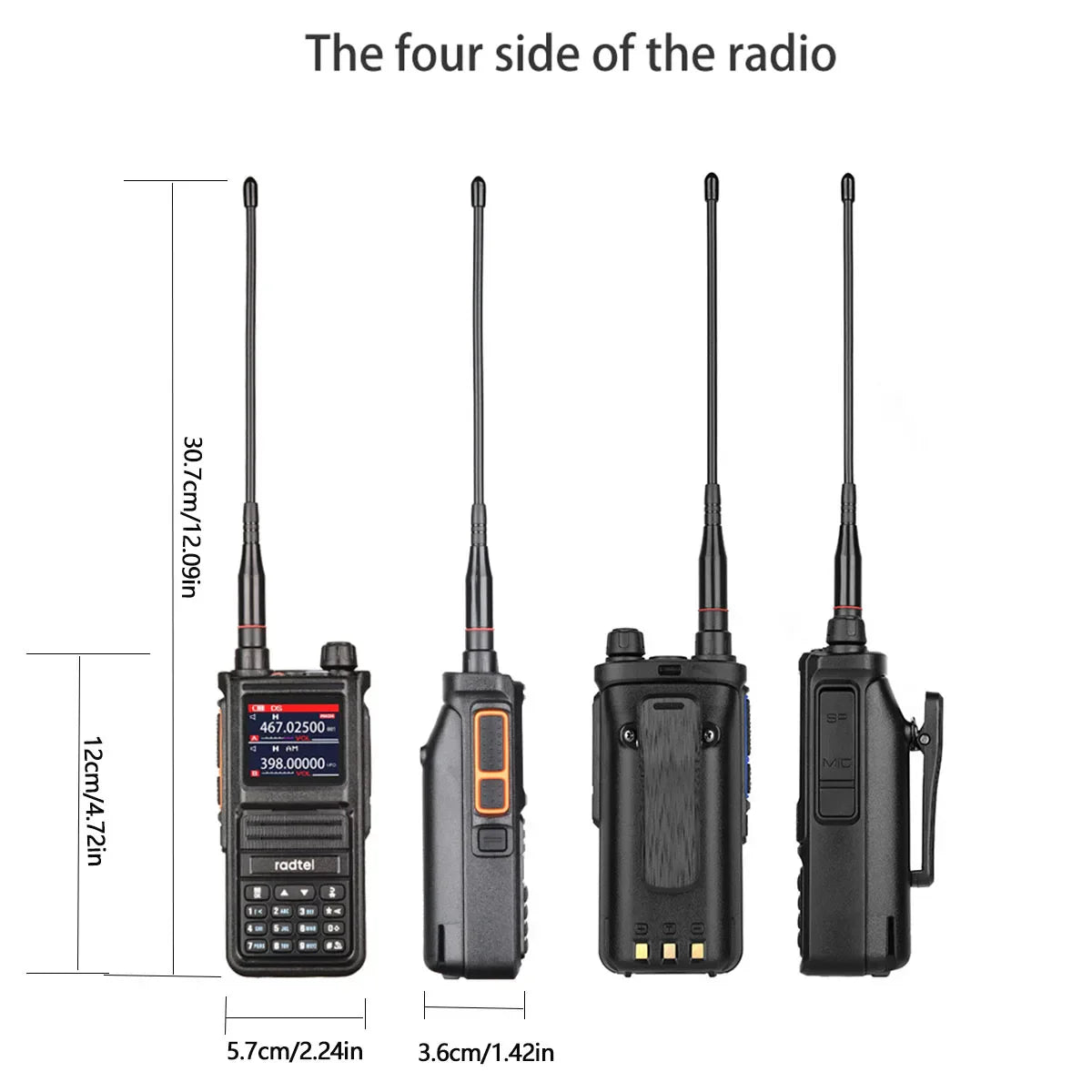 Radtel RT-470X Multi-bands Ham Walkie-Talkies 256CH Air Band