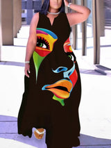 LW Plus Size Dress Figure Print Cami Loose