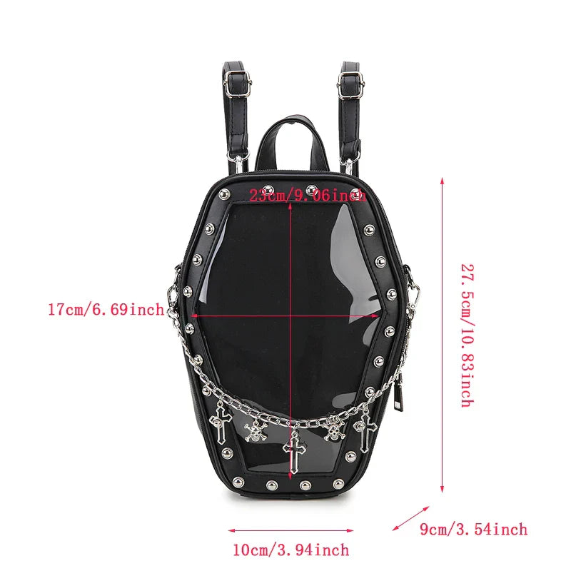 Bat Wings Ita Backpack Enamel Pin Display Shoulder