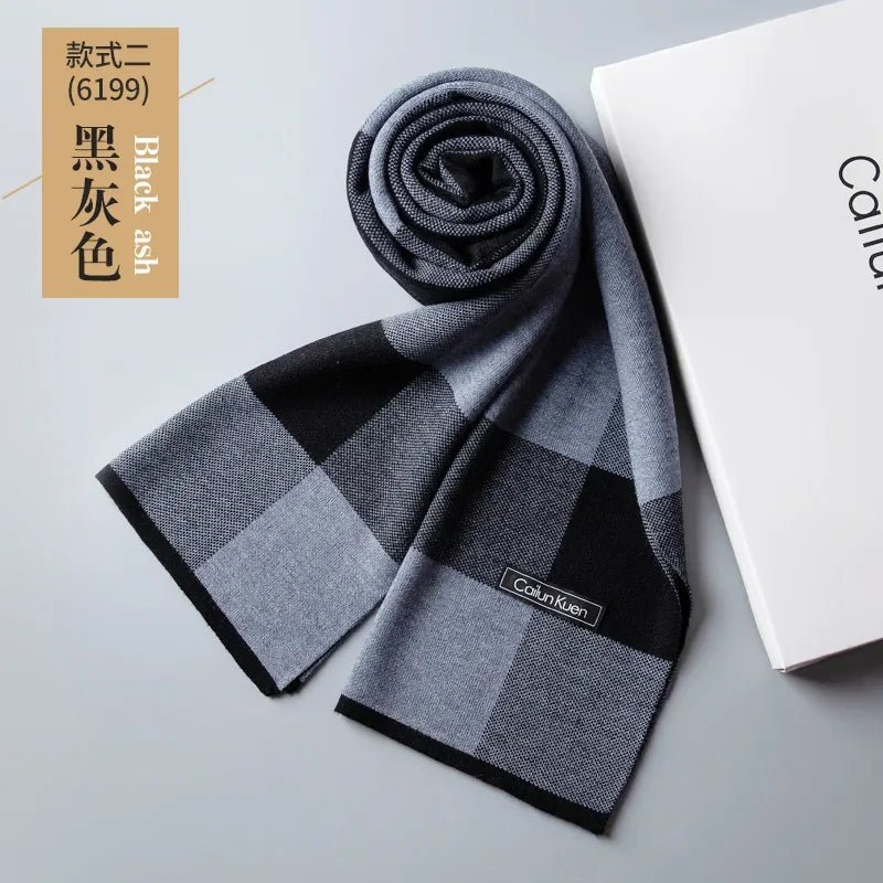 Fashion Classic Business Scarf Men Wool Scarf Soft