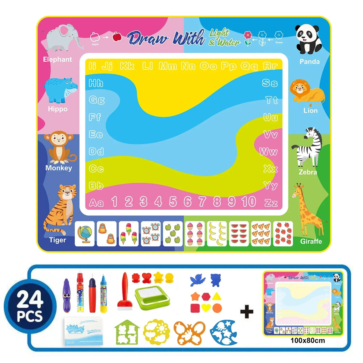 Coolplay Magic Water Drawing Mat Coloring Doodle Mat