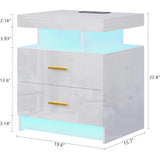 Auto LED Nightstand With Wireless Charging Station &
