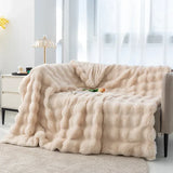 Winter Imitation Fur Plush Blanket Warm Super Soft