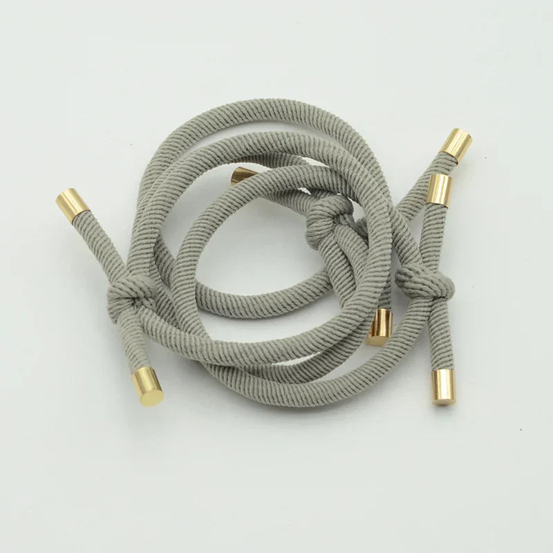 30PCS 5mm Twilled Cords Knotted Elastic Hair Bands