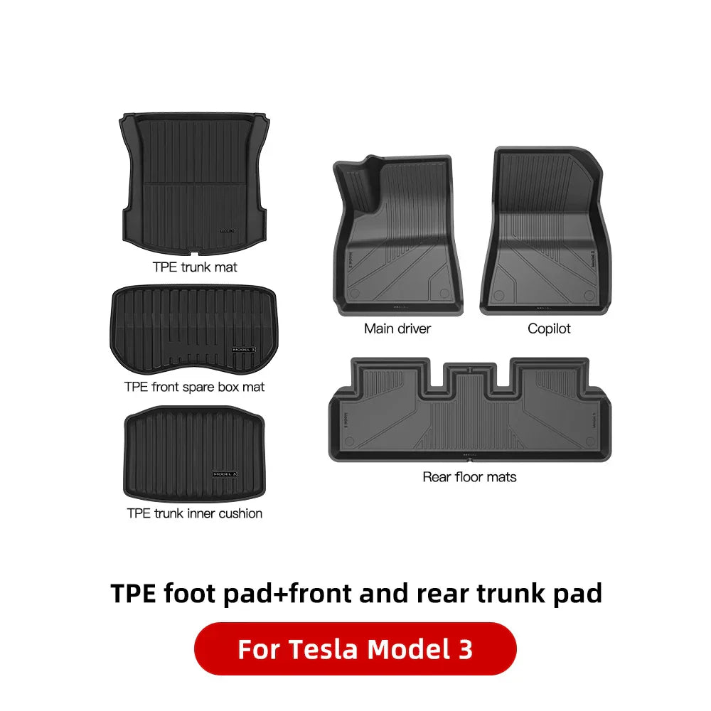 YZ For Tesla Floor Mats Model 3 Y