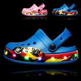 Summer Children Hole Sandals LED Lighted Flashing Light