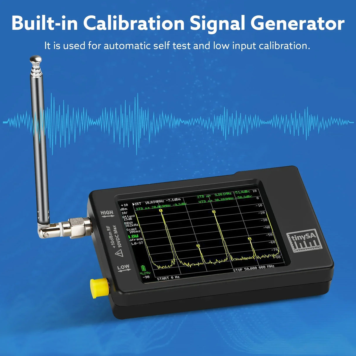 Upgraded Hand held tiny Spectrum analyzer TinySA 2.8"