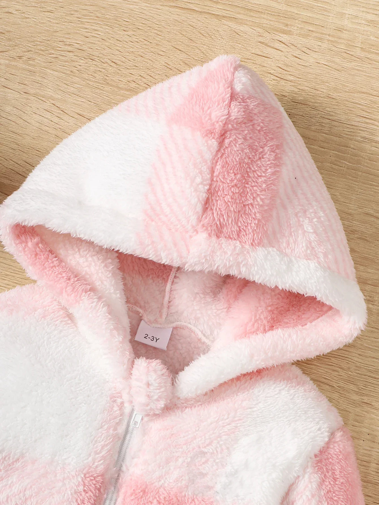 Little Girl Long Sleeved Hooded Sweater Cute Pink