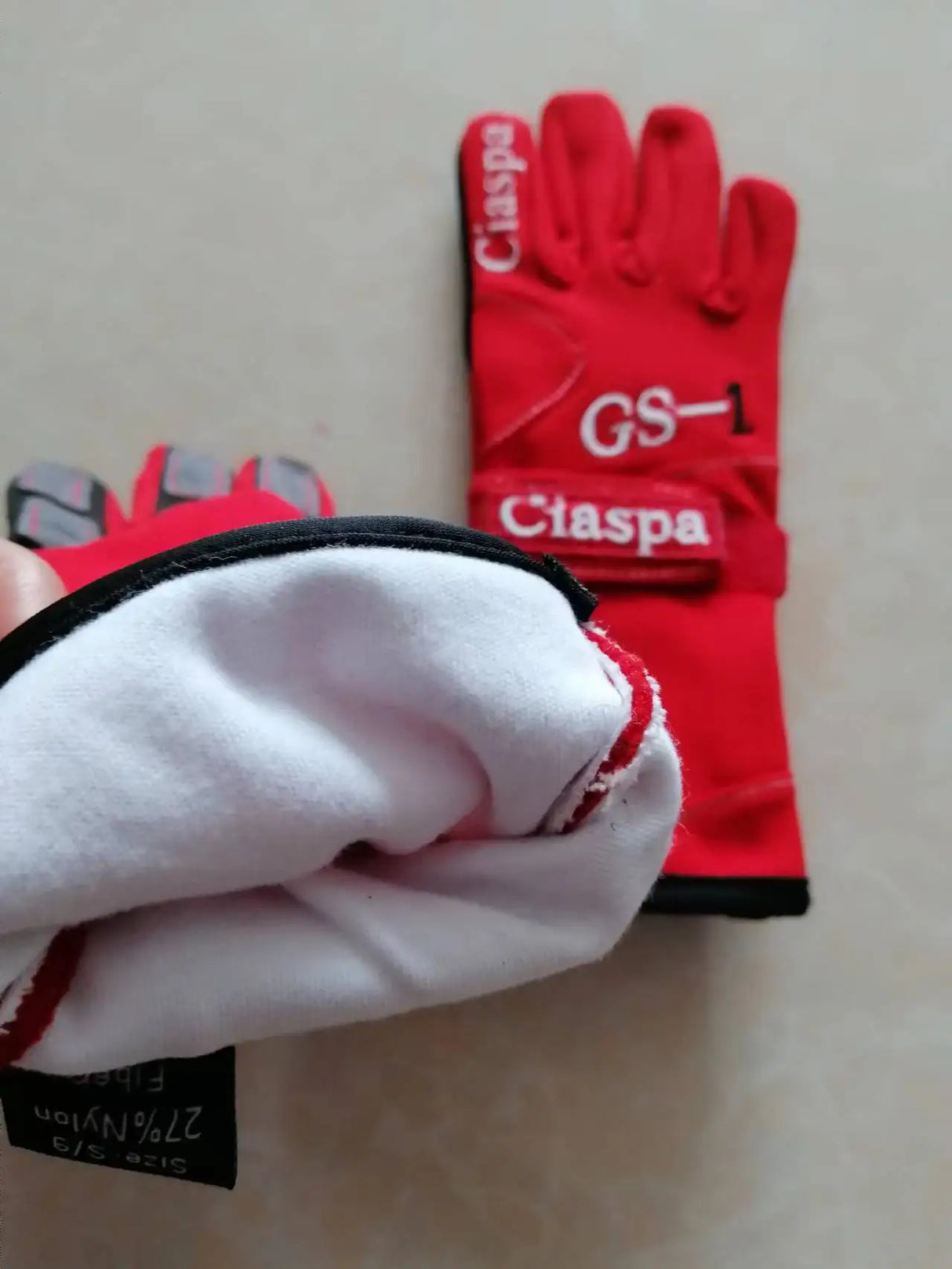 Child car racing gloves cotton and polyester gloves