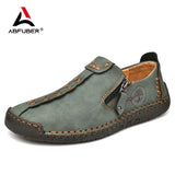 Handmade Leather Men Shoes Casual Slip on Loafers