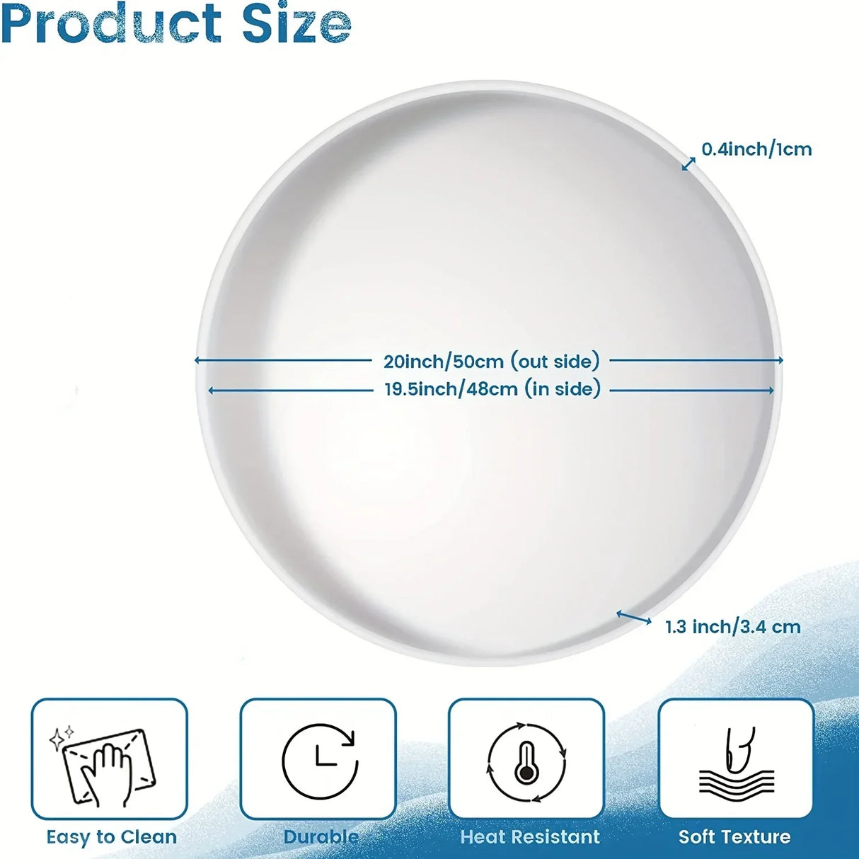 Large Resin Tray Mold 19 Inch Round Epoxy